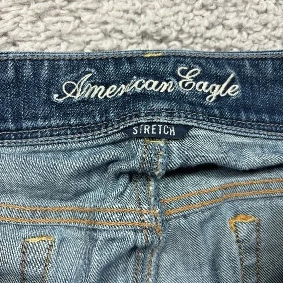 American Eagle Jeans Womens 10 Skinny Stretch Dark Wash Denim Casual Basic Party - Picture 2 of 5